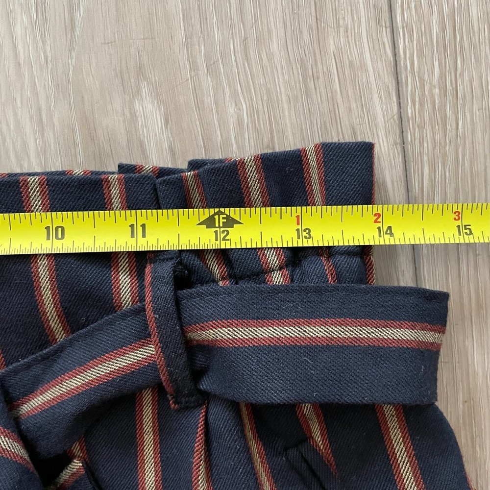 Zara | High Waisted Pinstripe Paper Bag Pants - Size S - Picture 9 of 12